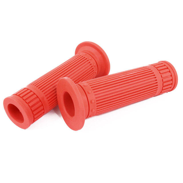 ハンドルグリップ 22.2mm クラシックタイプ レッド 汎用 左右セット