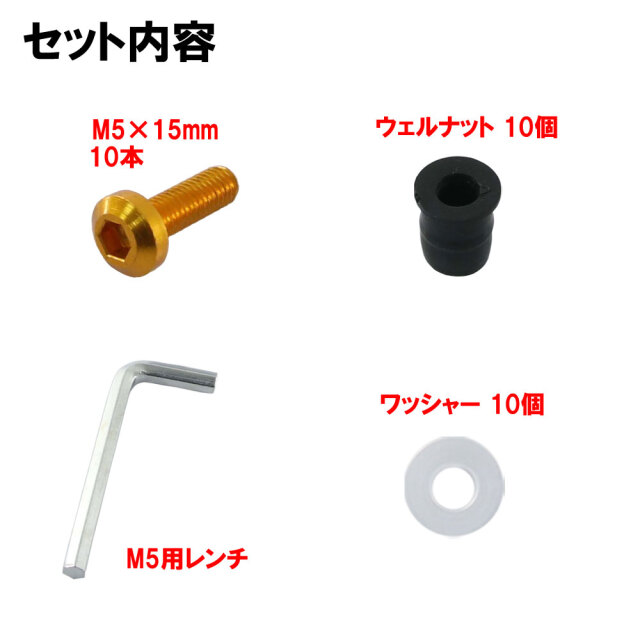 スクリーンボルト ゴールド