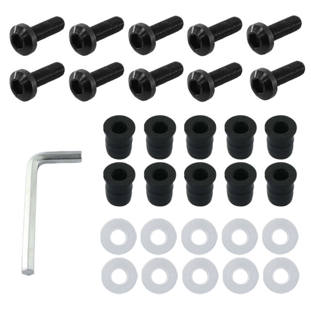 スクリーンボルト ブラック M5 5mm 15mm 10個セット スクリーンナット