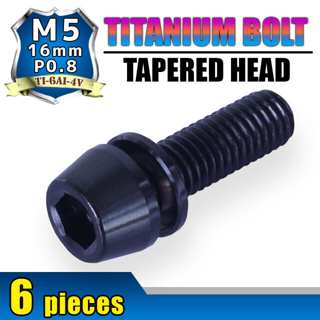 M5×16 P0.8 チタンボルト 6本セット 5mm 16mm ピッチ0.8