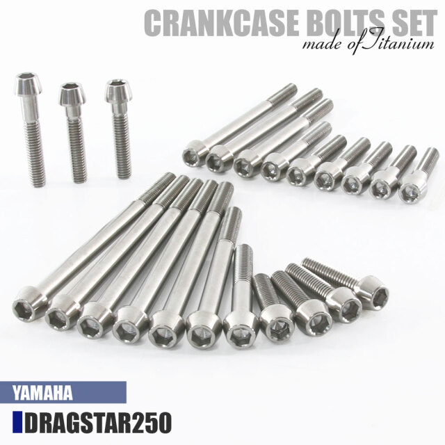 チタンボルト ヤマハ ドラッグスター250専用 クランクケース エンジン