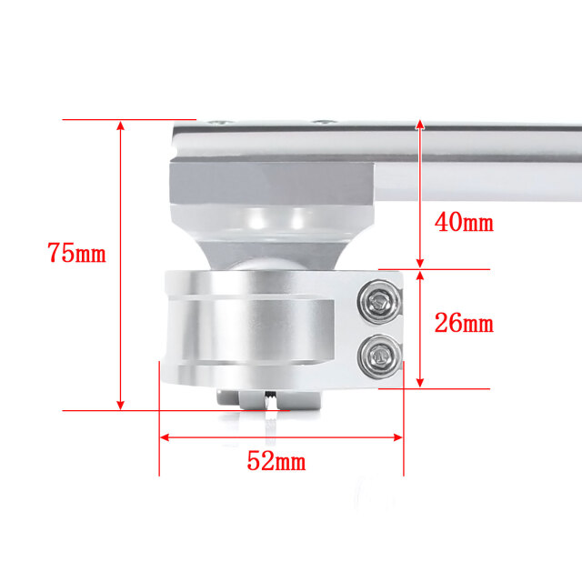 汎用 セパレートハンドル 37mm 37パイ セパハン キット シルバー