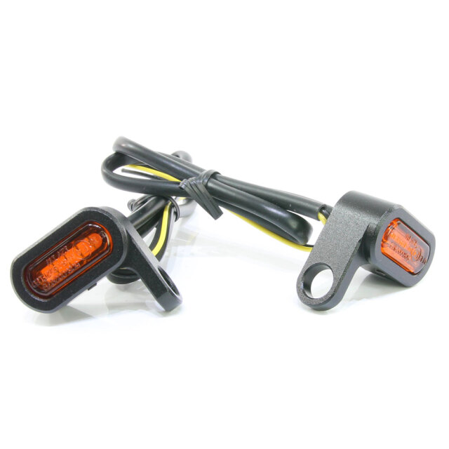 超小型 マイクロミニ LED ウインカー EV ブラックボディ オレンジ