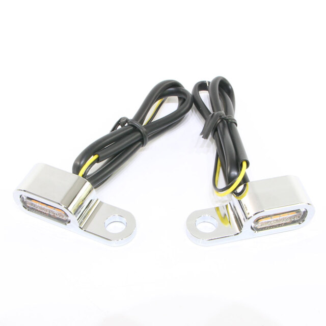 極小 マイクロミニウインカー 小型 車検対応 LED クローム メッキ