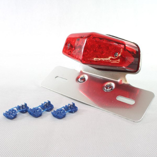 汎用 ルーカス LEDテールランプ レッドレンズ クロームブラケット
