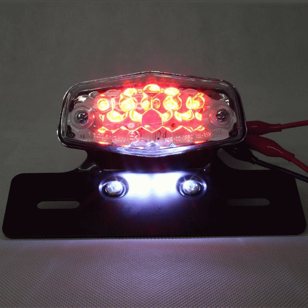 汎用 ルーカス LEDテールランプ クリアレンズ ブラックブラケット