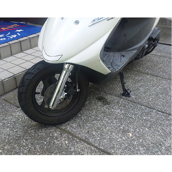 スズキ アドレスV125/G/S(CF46A/CF4EA/CF4MA)用:メッキフロントフォークカバー