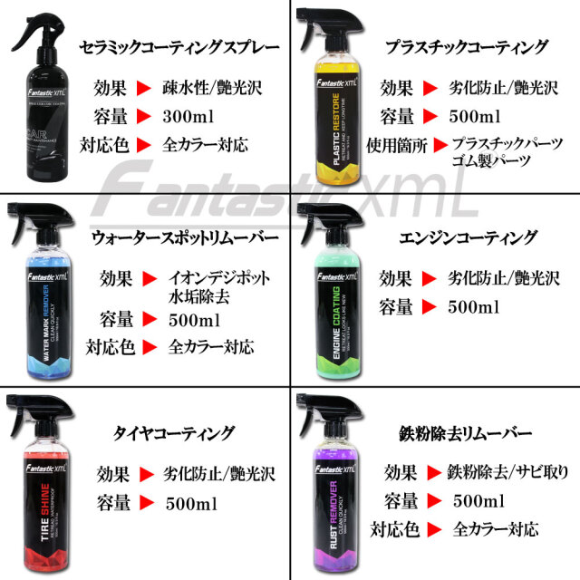 コーティング 6点セット セラミック プラスチック エンジン