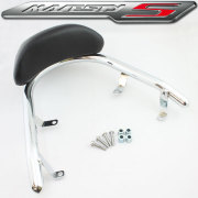 マジェスティS SMAX用(SG28J/SG271):メッキ極太 タンデム バックレスト シーシーバー/グラブバー