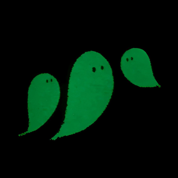 Tシャツくん 水性蓄光インク　50g で刷ったサンプル