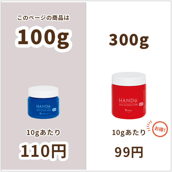 ウレタン100g-10g単位比較