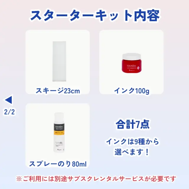 サブスクスターターキット内容2