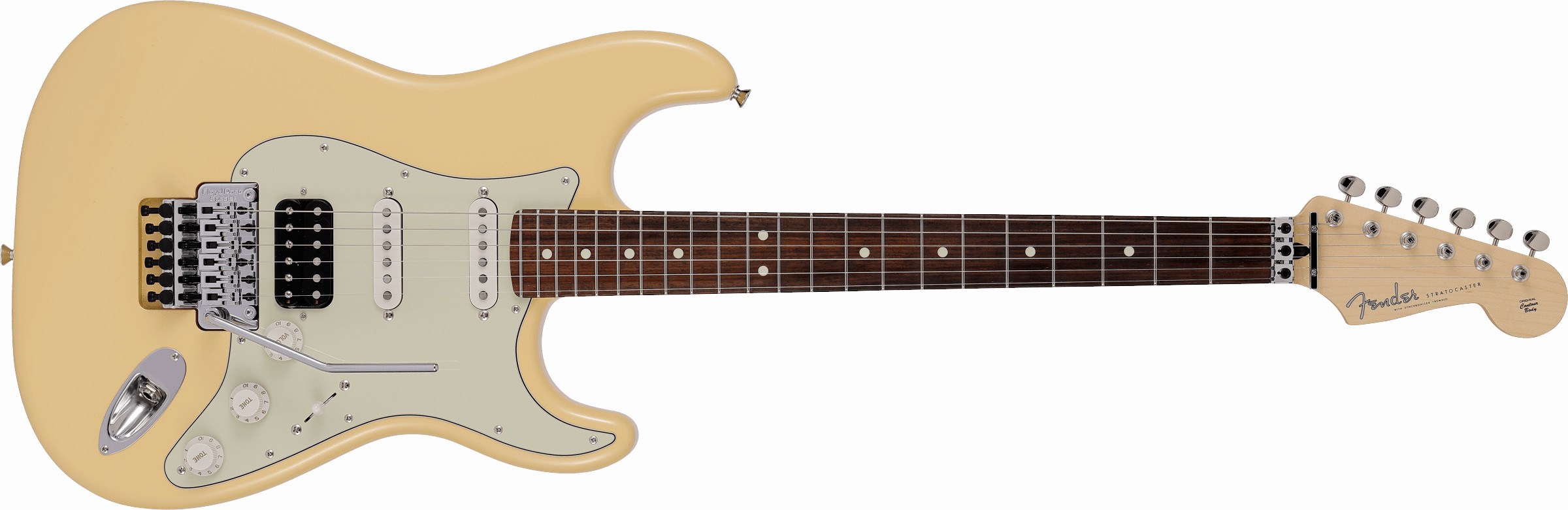 FENDER 《フェンダー》  Made in Japan Limited Stratocaster with Floyd Rose, Rosewood Fingerboard, Vintage White