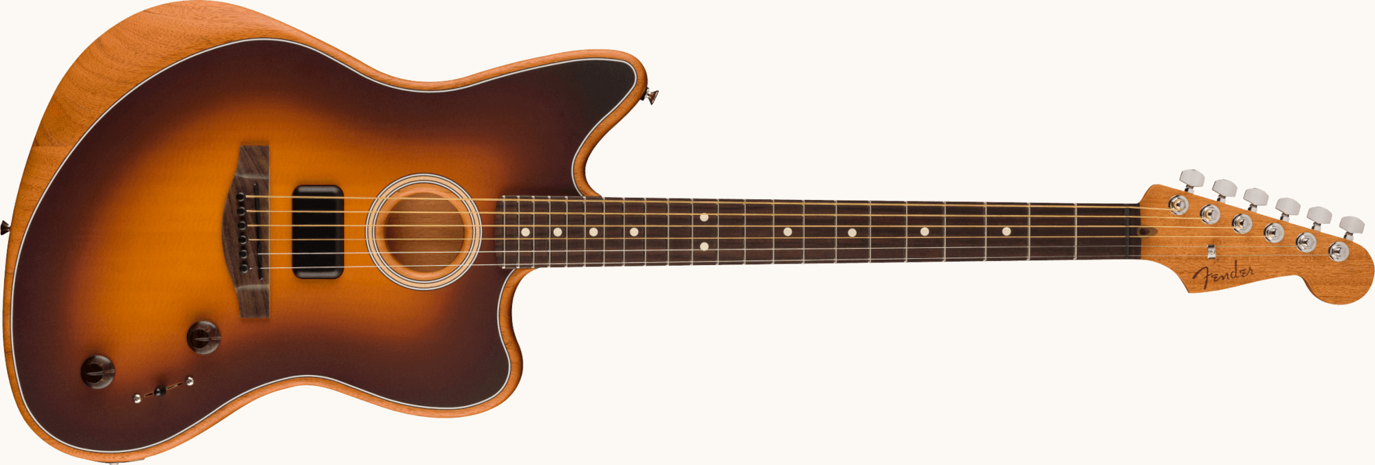 【送料無料】Fender Acoustasonic Player Jazzmaster  Rosewood Fingerboard, 2-Color Sunburst  フェンダー  アコスタソニック 　プレーヤー　ジァズマスター