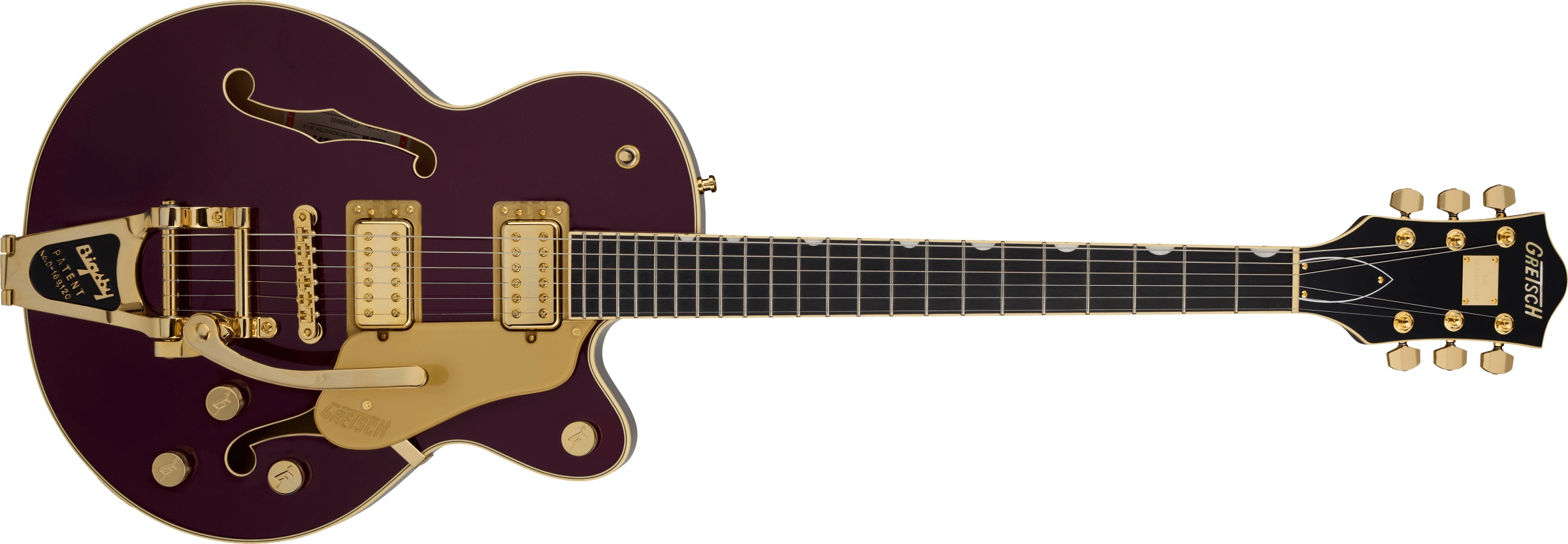 Gretsch《グレッチ》Broadkaster Jr. LX Center Block with String-Thru Bigsby and Gold Hardware, Ebony Fingerboard, Blackberry