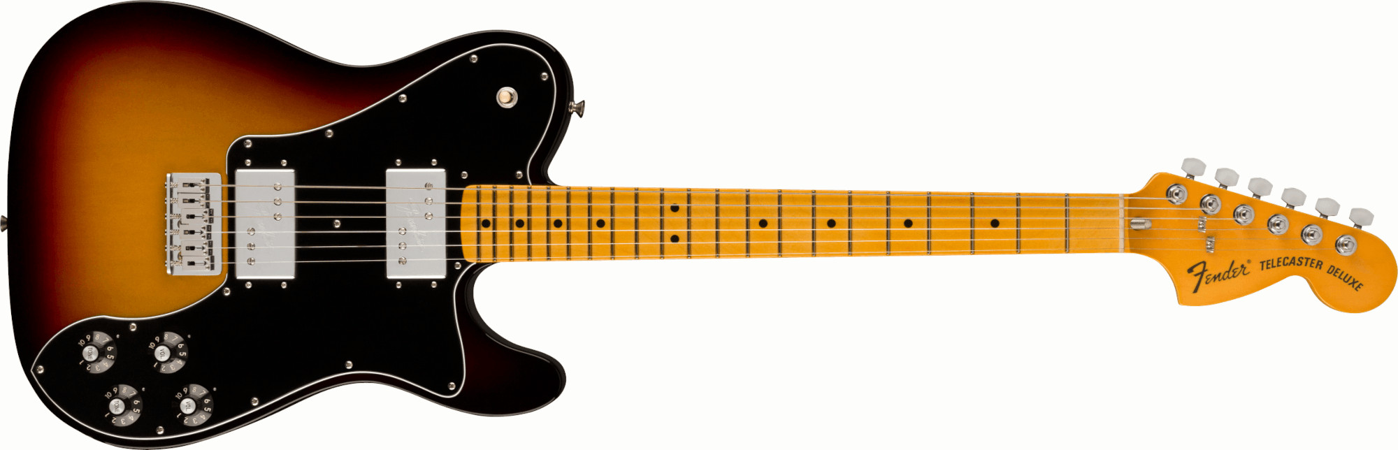 【新製品】 Fender《フェンダー》American Vintage II 1975 Telecaster  Deluxe, Maple Fingerboard, 3-Color Sunburst　【即納可能】