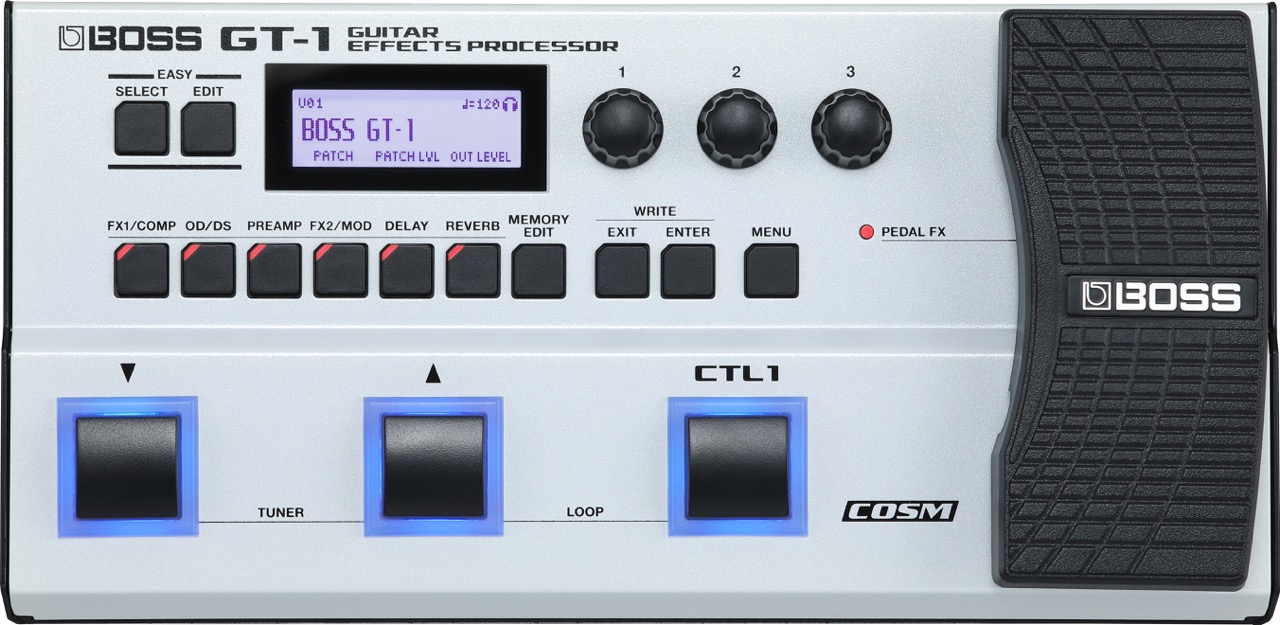 【送料込】【限定生産】BOSS GT-1-WH《ボス》《ギター・マルチ・エフェクター》