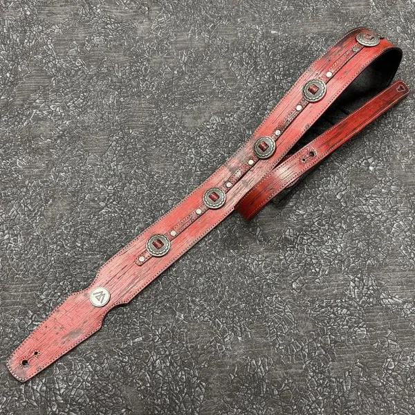 【送料込】LAMANTA STRAP《ラマンタ》Texas Heavy Relic / Black / Red 【LM30RYN】《ストラップ》