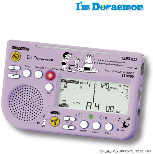 Seiko Sth 0drlv ドラえもん セイコー メトロノーム チューナー パープル ドラえもん 21年日本限定販売