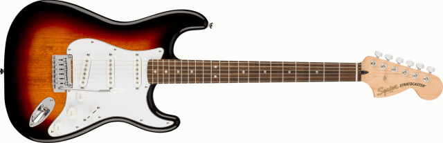 Squier by Fender《フェンダー》《スクワイヤー》Affinity Series  Stratocaster Laurel Fingerboard, White Pickguard, 3-Color Sunburst