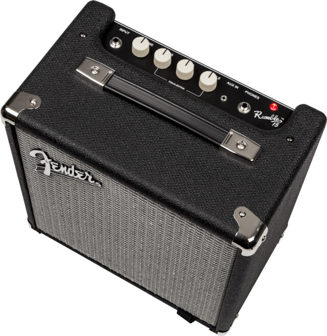 送料無料】Fender Rumble™ 15 (V3), Black and Silver  