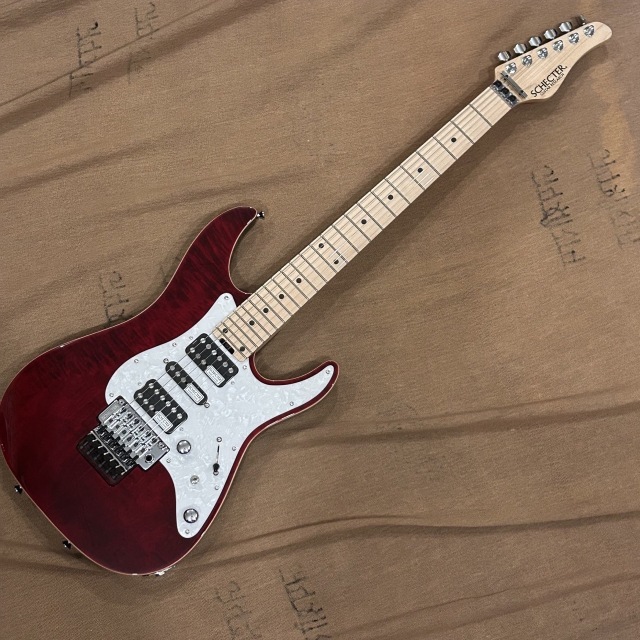 送料込】SCHECTER SD-2-24-AL/RED/M (See-thru Red) 《シェクター