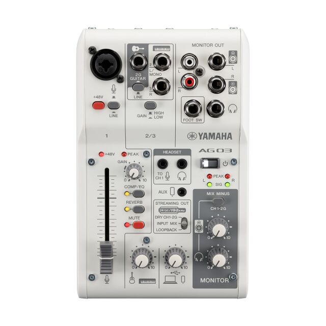 【送料込】YAMAHA  AG03MK2 W  Live Streaming Mixer <br>《ヤマハ》 ライブストリーミングミキサー【送料込】