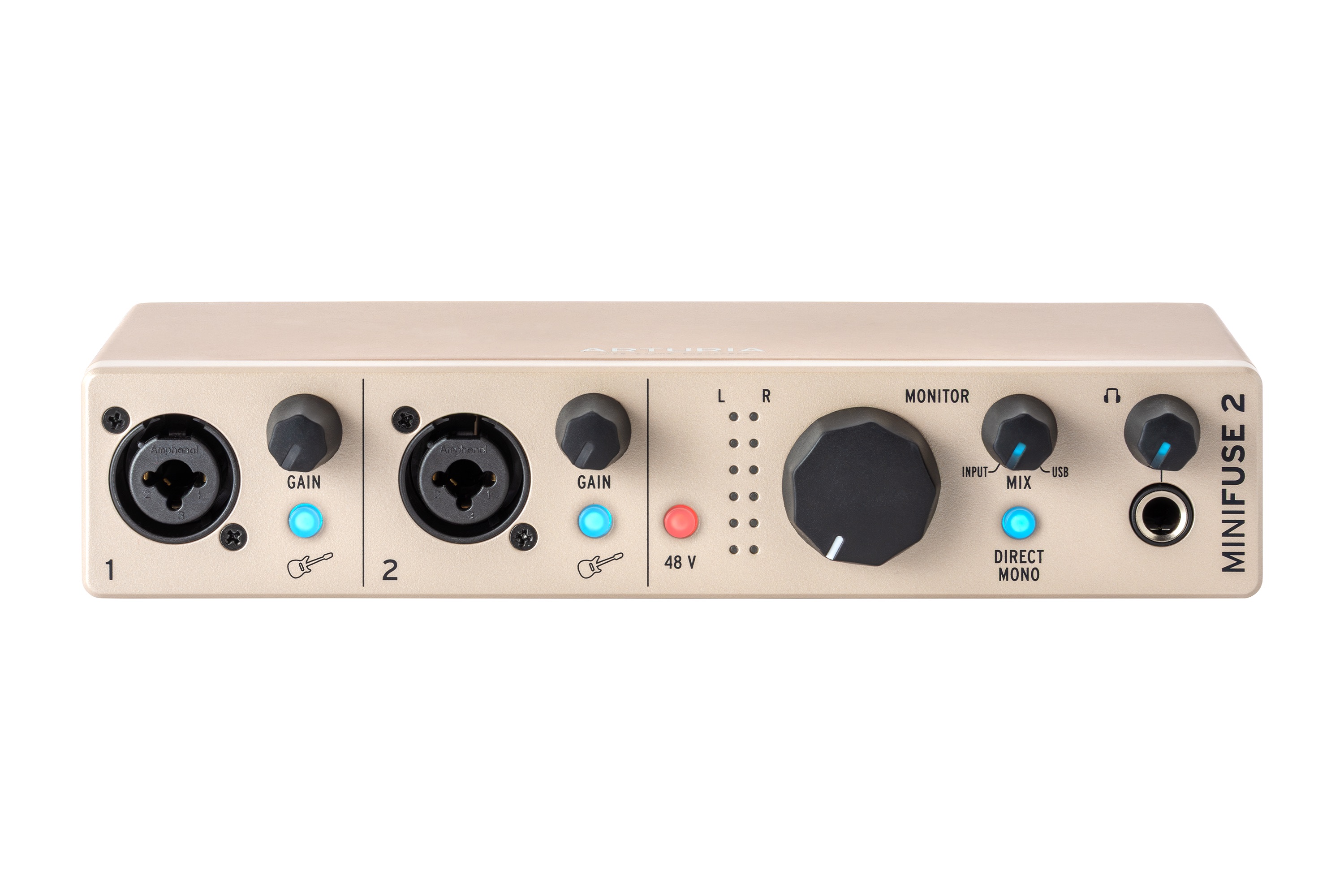 【送料込】ARTURIA《アートゥリア》Minifuse 2 Champagne《USBオーディオ・インターフェイス》《メタリックシャンパンカラー》