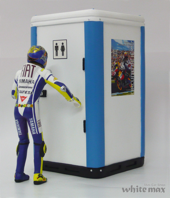 ミニチャンプス　1/12 V.Rossi フィギュア+公衆トイレ モトGP へレス 2009