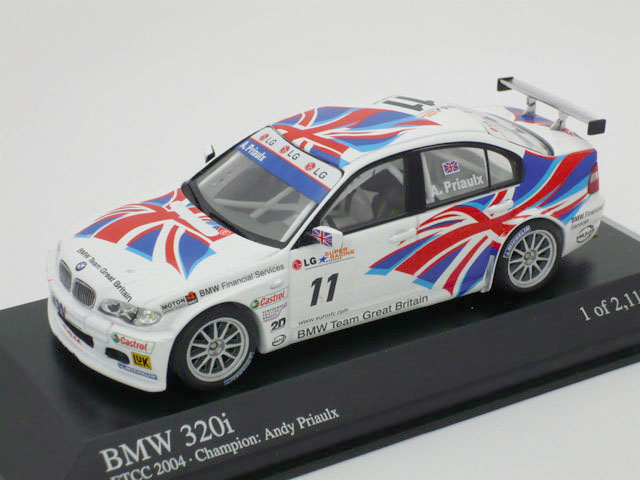 ミニチャンプス　1/43 BMW 320i BMWチームUK ETCC 2004 No.11