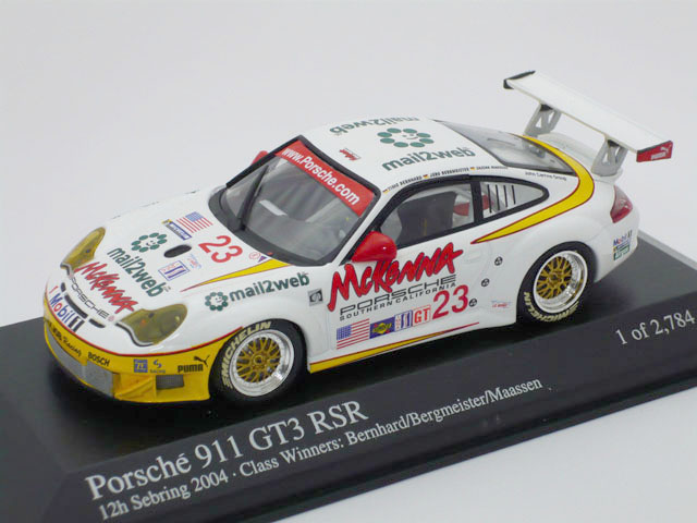 ミニチャンプス　1/43 ポルシェ 911 GT3 RSR 12h セブリング 2004 No.23
