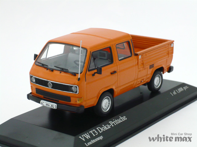 ミニチャンプス　1/43 フォルクスワーゲン T3 Doka-Pritsche 1983 (オレンジ）