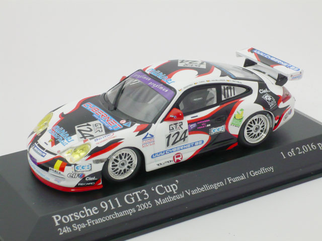 ミニチャンプス　1/43 ポルシェ 911 GT3 カップ 24h スパ 2005 No.124