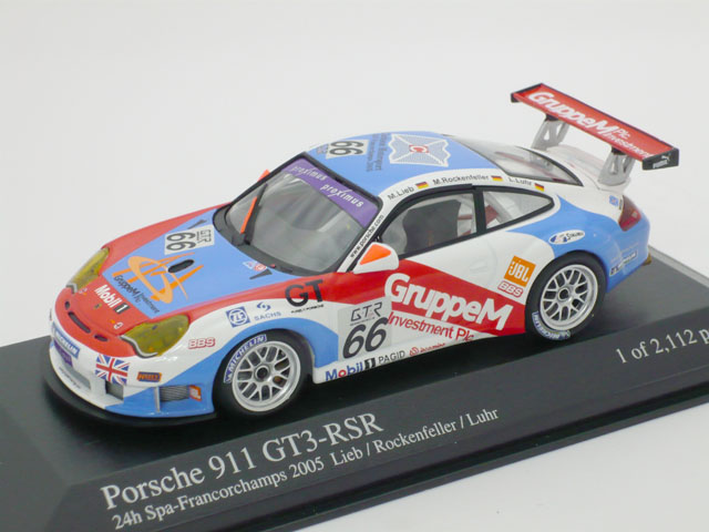 ミニチャンプス　1/43 ポルシェ 911 GT3 RSR 24h スパ 2005 GT2 クラス優勝 No.66
