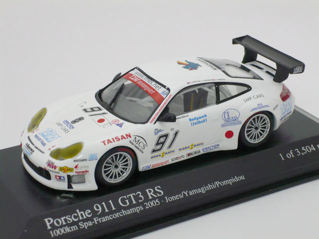 ミニチャンプス　1/43 ポルシェ 911 GT3 RS 1000km スパ 2005 No.91