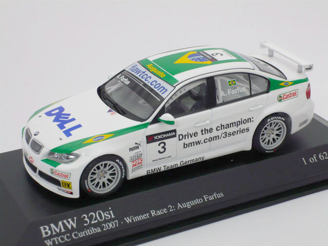 ミニチャンプス　1/43 BMW 320si チーム WTCC Curitiba 2007 No.3