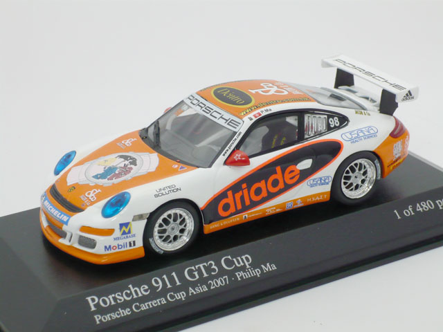 ミニチャンプス　1/43 ポルシェ 911 GT3 カレラカップ Asie 2007 No.98