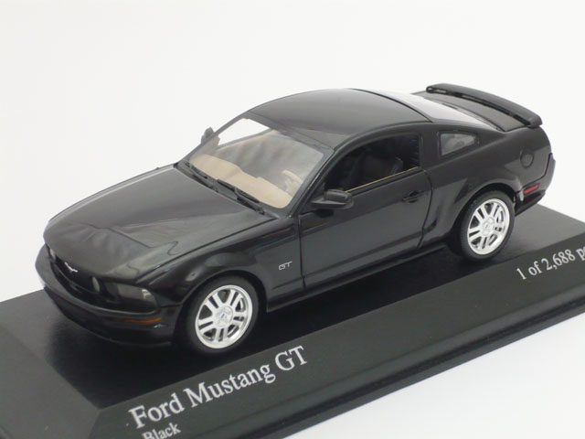 ミニチャンプス　1/43 フォード マスタング GT 2005 (ブラック)