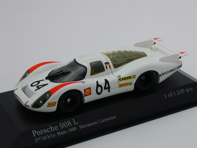 ミニチャンプス　1/43 ポルシェ 908L ルマン 24h 1969 No.64