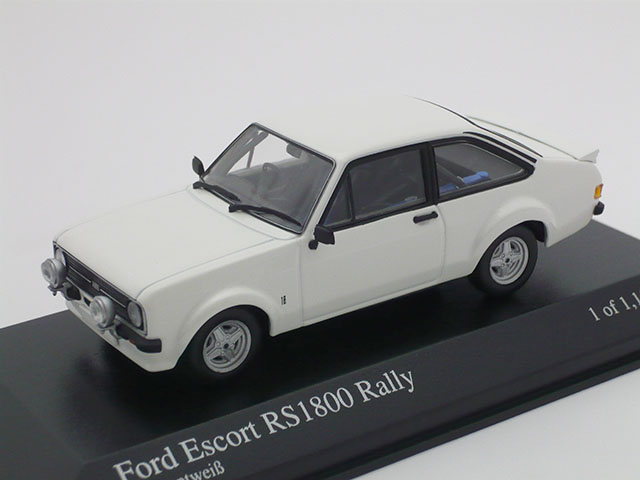 ミニチャンプス　1/43 フォード エスコート RS1800 ラリー 1975 (ホワイト)
