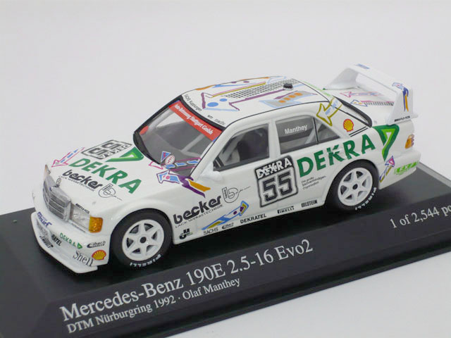 ミニチャンプス　1/43 メルセデス 190E 2.5-16 Evo 2 ニュル DTM 1992 No.55