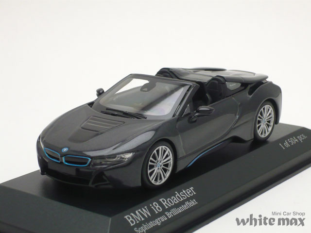 ミニチャンプス　1/43 BMW i8 ロードスター 2018 (グレーメタリック）
