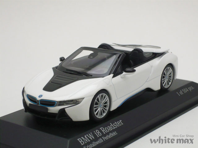 ミニチャンプス　1/43 BMW i8 ロードスター 2018 (ホワイトメタリック）