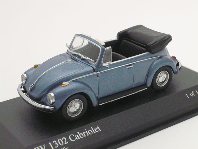 ミニチャンプス　1/43 フォルクスワーゲン 1302 カブリオ 1970 (ブルーメタリック)