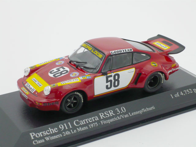 ミニチャンプス　1/43 ポルシェ 911 RSR 3.0 24h ルマン 1975 No.58