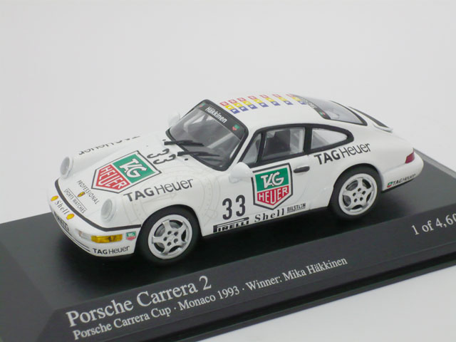 ミニチャンプス　1/43 ポルシェ 911 カレラ2 カレラ カップ 1993 モナコ優勝 No33