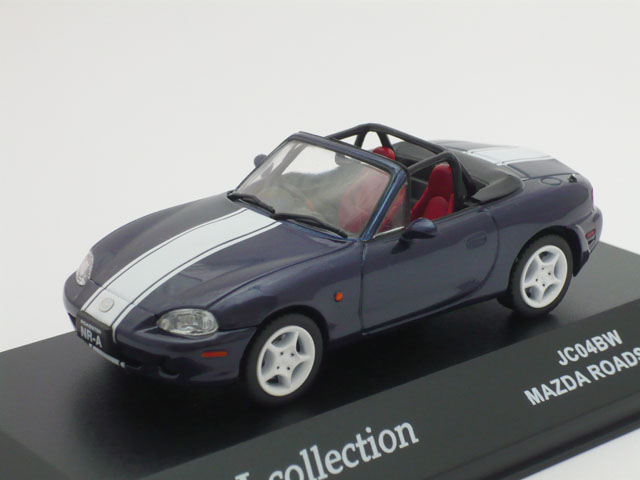 《特価品》 J-コレクション　1/43 マツダ ロードスター (ブルー/ホワイトストライプ)