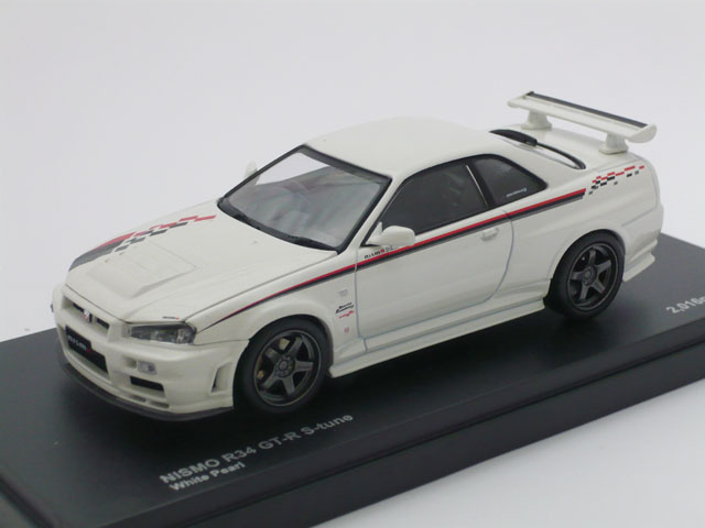 京商　1/43 ニスモ R34 GT-R S-チューン (ホワイトパール)