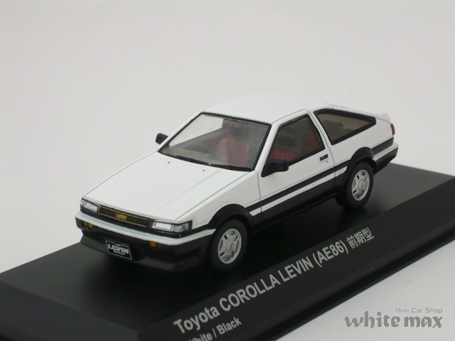 京商　1/43 トヨタ カローラ レビン AE86 前期型 (ホワイト/ブラック)