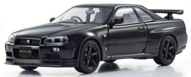 京商　1/43 ニッサン スカイライン GT-R R34 Vスペック II (ブラックパール）